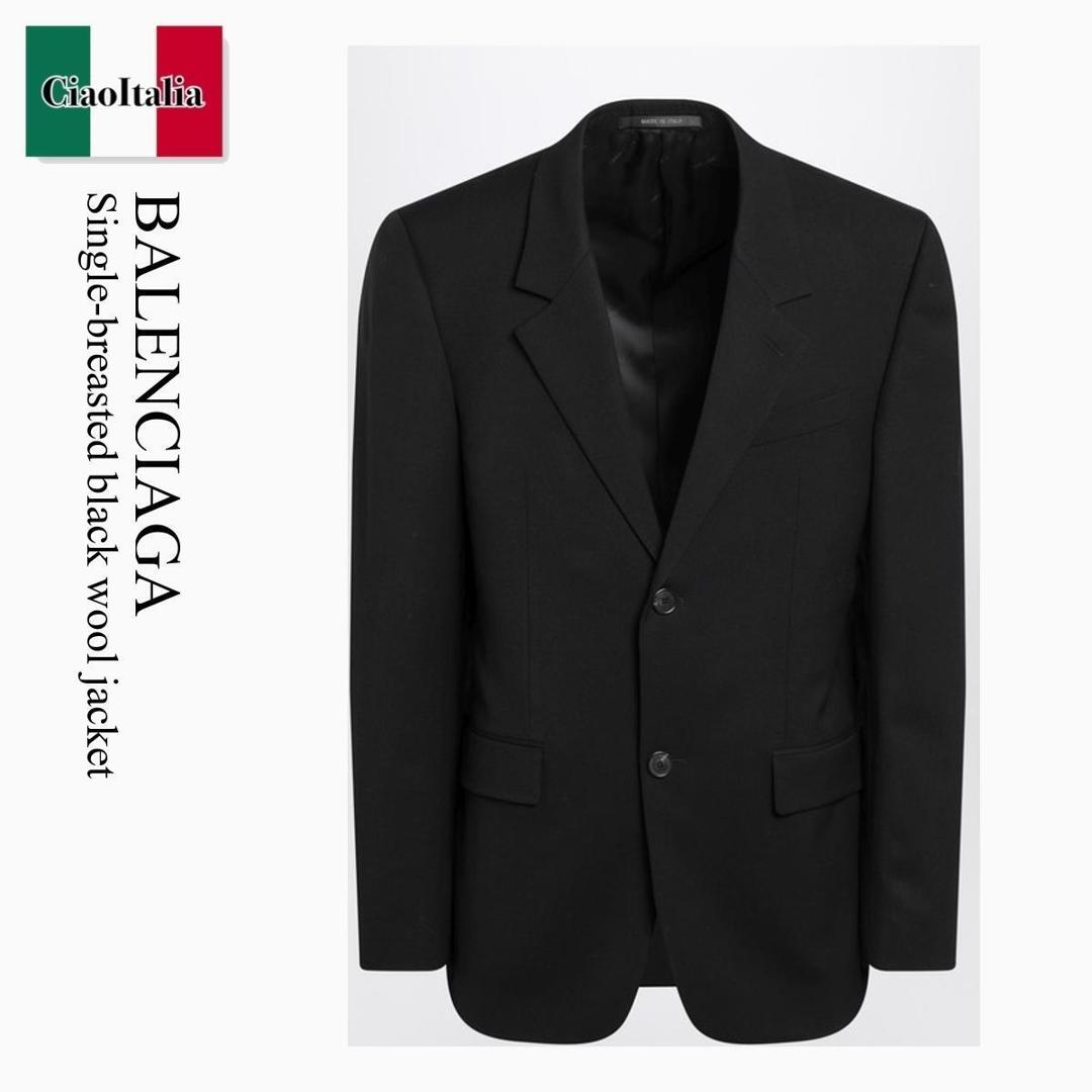 【数量限定・在庫限り・早い者勝ち！】 バレンシアガ / Balenciaga Single-Breasted Black Wool Jacket / 850772 TPT07 / 850772 TPT07 1038 / 850772TPT071038 / ジャケット