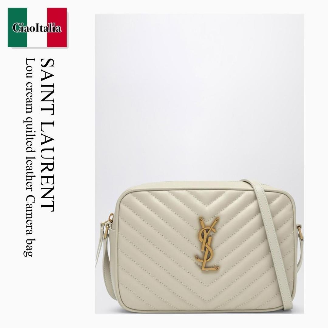 【数量限定・在庫限り・早い者勝ち！】 サンローラン / かばん / カバン / Saint Laurent Lou Cream Quilted Leather Camera Bag / 761554 DV707 / 761554 DV707 9207 / 761554DV7079207 / ショルダーバッグ・ポシェット
