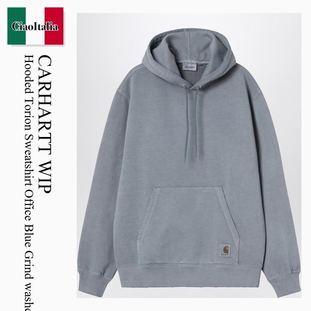 【分量制限事項・店卸し資産区分け・早め者白星！】 鉄道車両ハート型 / Carhartt Wip Hooded Torion Sweatshirt Office Blue Grind Wash / I036053 / I036053 3GBB7 / I0360533GBB7 / パーカー・フーディ