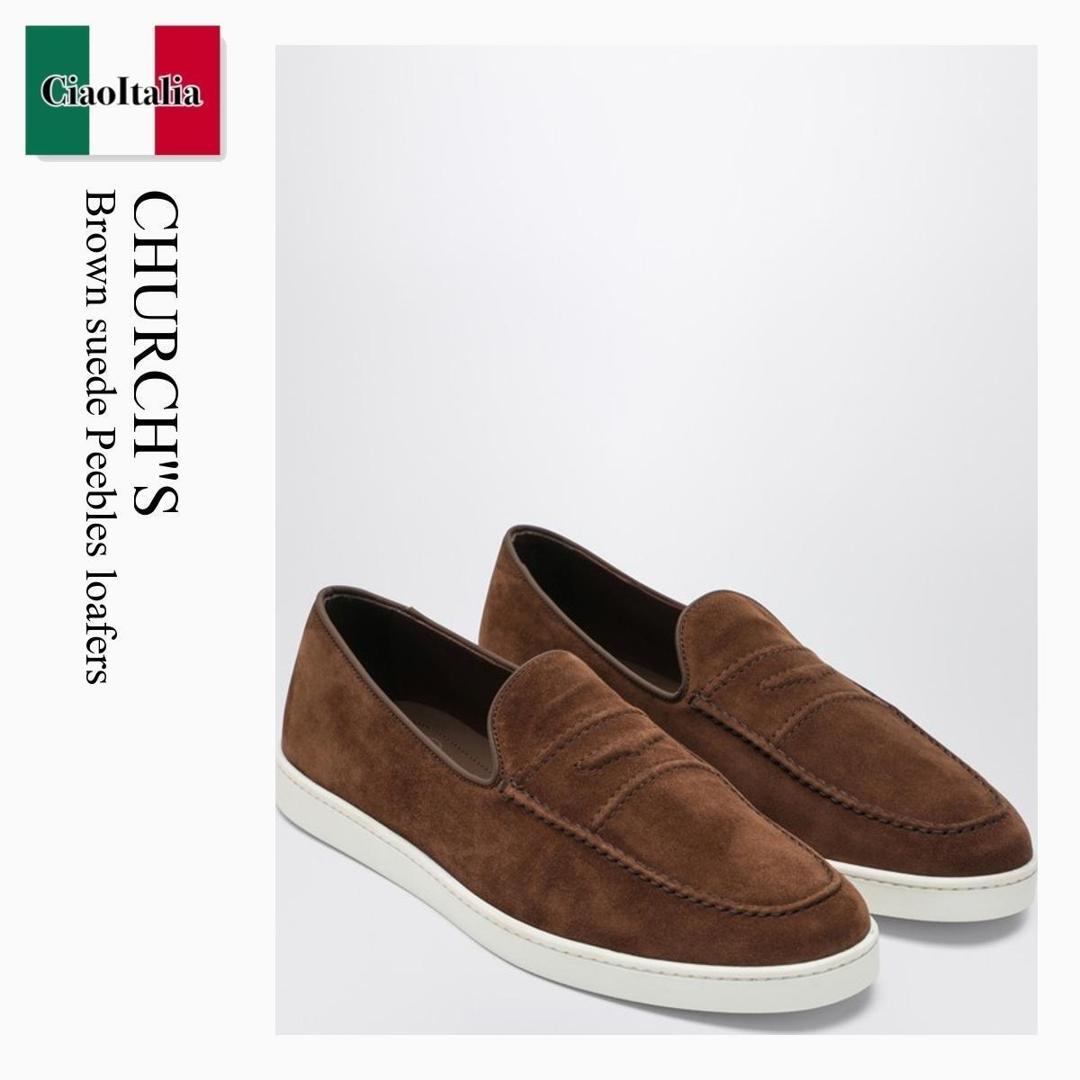【数量限定・在庫限り・早い者勝ち!】 チャーチ / Church'S Brown Suede Peebles Loafers / PEEBLES9CA / PEEBLES9CA F0AXO / PEEBLES9CAF0AXO / ドレスシューズ・革靴・ビジネスシューズ