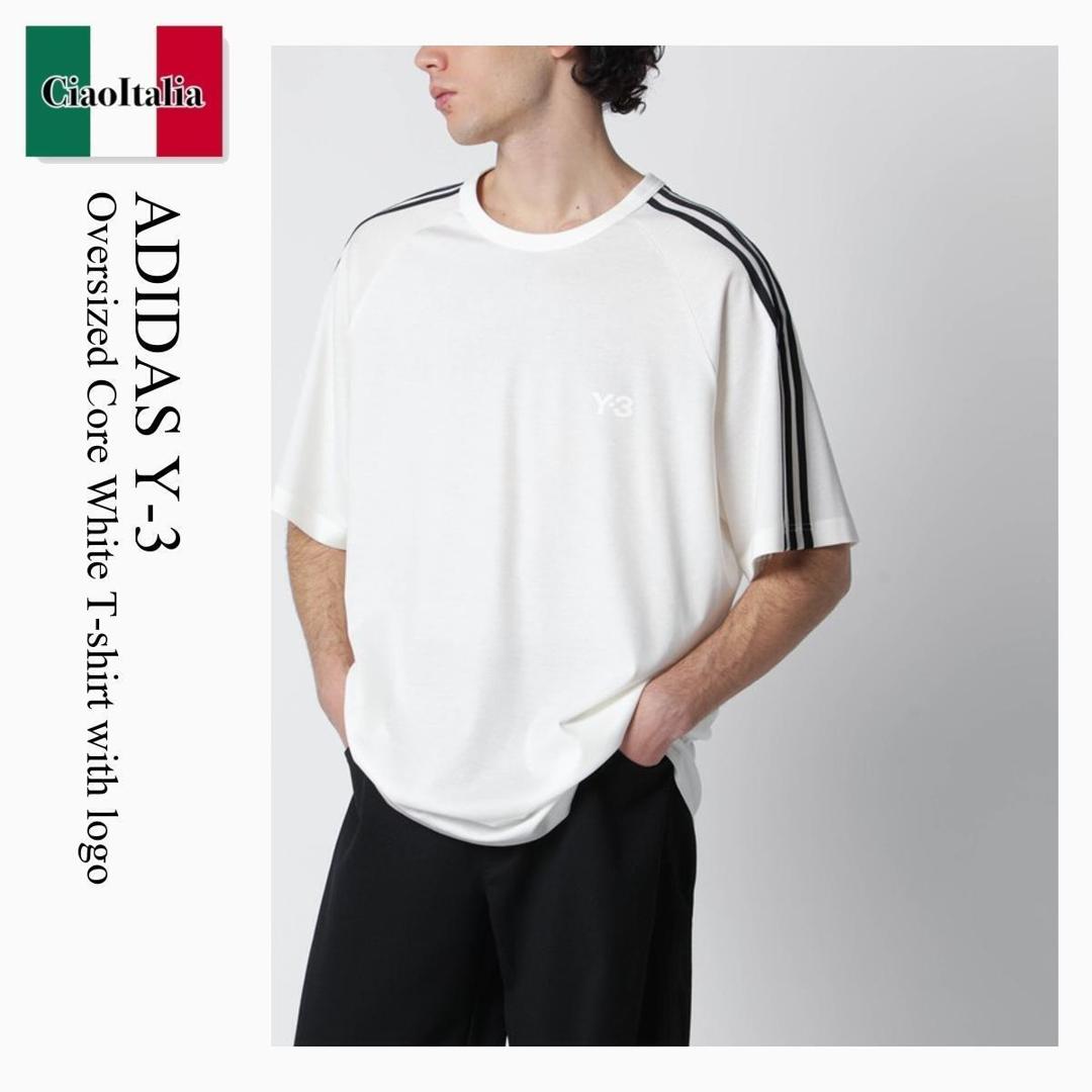 【分量制限事項・店卸し資産区分け・早め者白星！】 Y-3 / Adidas Y-3 Oversized Core White T-Shirt With Logo / JY8187 / JY8187 CH / JY8187CH / プルオーバー・カットソー