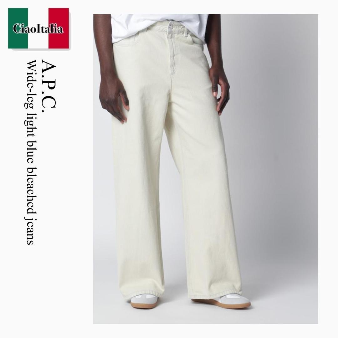 【数量限定・在庫限り・早い者勝ち！】 A.P.C. / A.P.C. Wide-Leg Light Blue Bleached Jeans / COHLB H09248 / COHLB H09248 AAF / COHLBH09248AAF / デニム・ジーパン