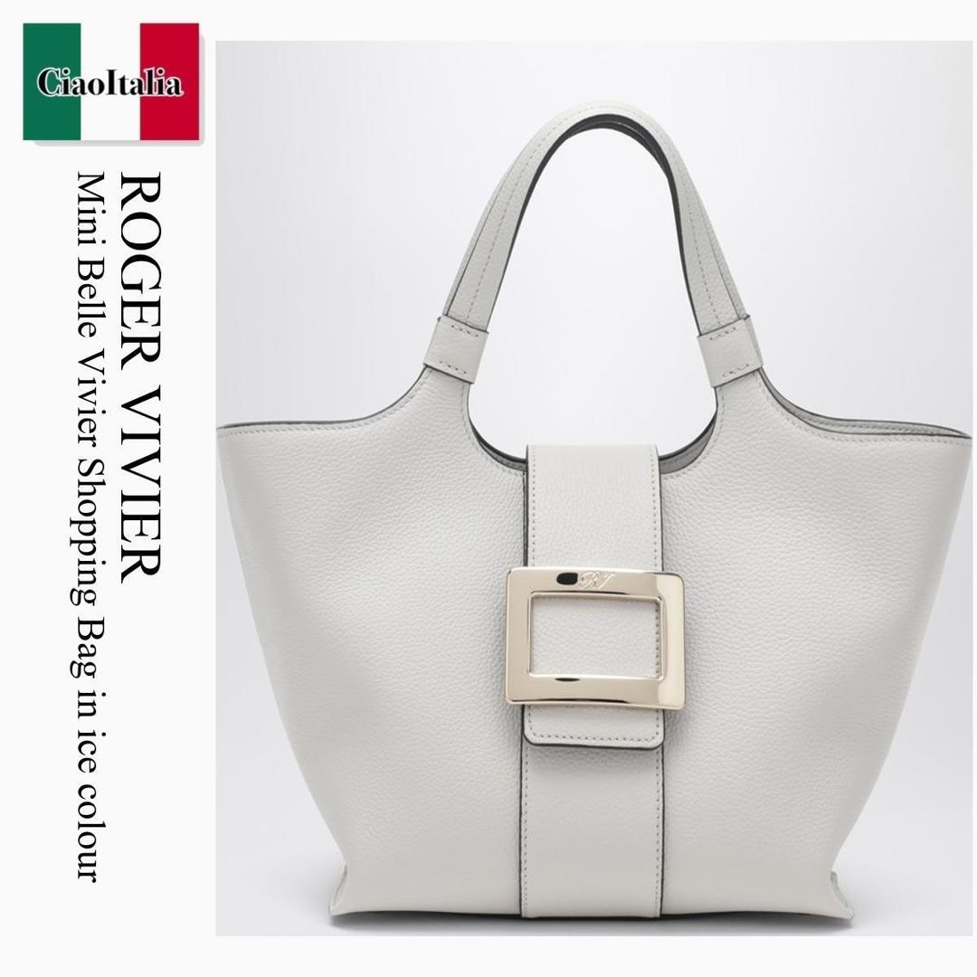 【数量限定・在庫限り・早い者勝ち！】 ロジェ・ヴィヴィエ / かばん / カバン / Roger Vivier Mini Belle Vivier Shopping Bag In Ice Colour / RBWAORA0100QV7 / RBWAORA0100QV7 B017 / RBWAORA0100QV7B017 / トートバッグ｜Ciao Italia