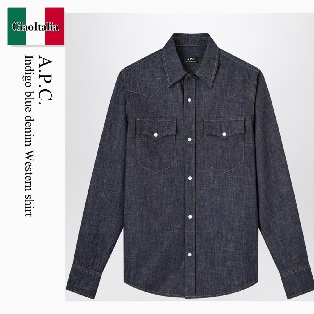 【寸法押さえる・店卸し資産境界線・早め者制覇！】 A.P.C. / A.P.C. Indigo Blue Denim Western Shirt / COHOJ H12632 / COHOJ H12632 IAI / COHOJH12632IAI / プルオーバー