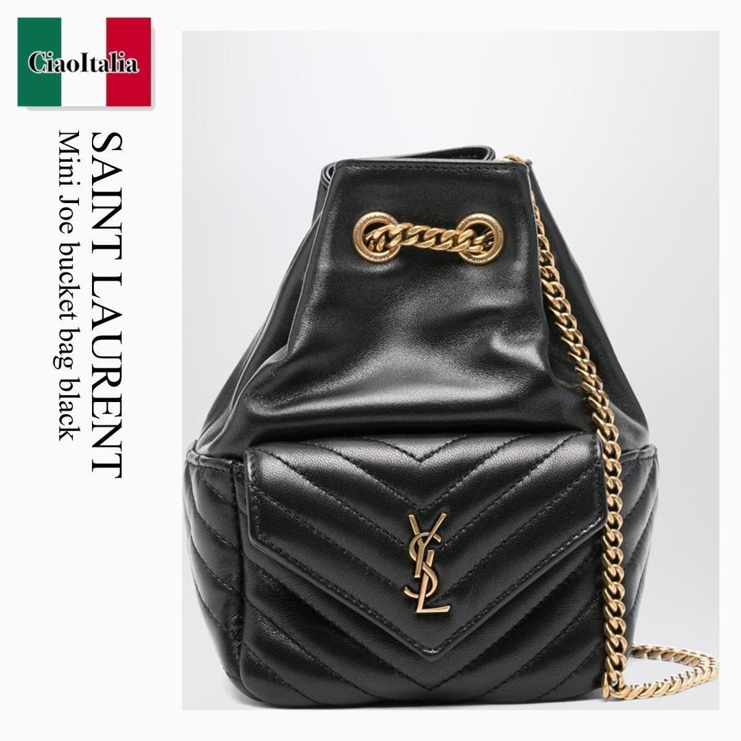 【数量限定・在庫限り・早い者勝ち！】 サンローラン / かばん / カバン / Saint Laurent Mini Joe Bucket Bag Black / 760745 1EL07 / 760745 1EL07 1000 / 7607451EL071000 / ショルダーバッグ・ポシェット