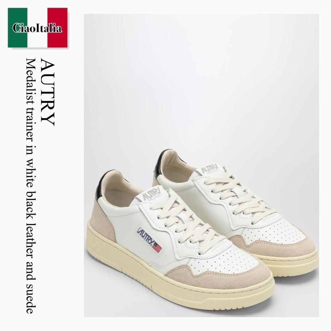 【数量限定・在庫限り・早い者勝ち!】 オートリー / Autry Medalist Trainer In White Black Leather And Suede / AULMLS21 / AULMLS21 LS21 / AULMLS21LS21 / スニーカー|Ciao Italia