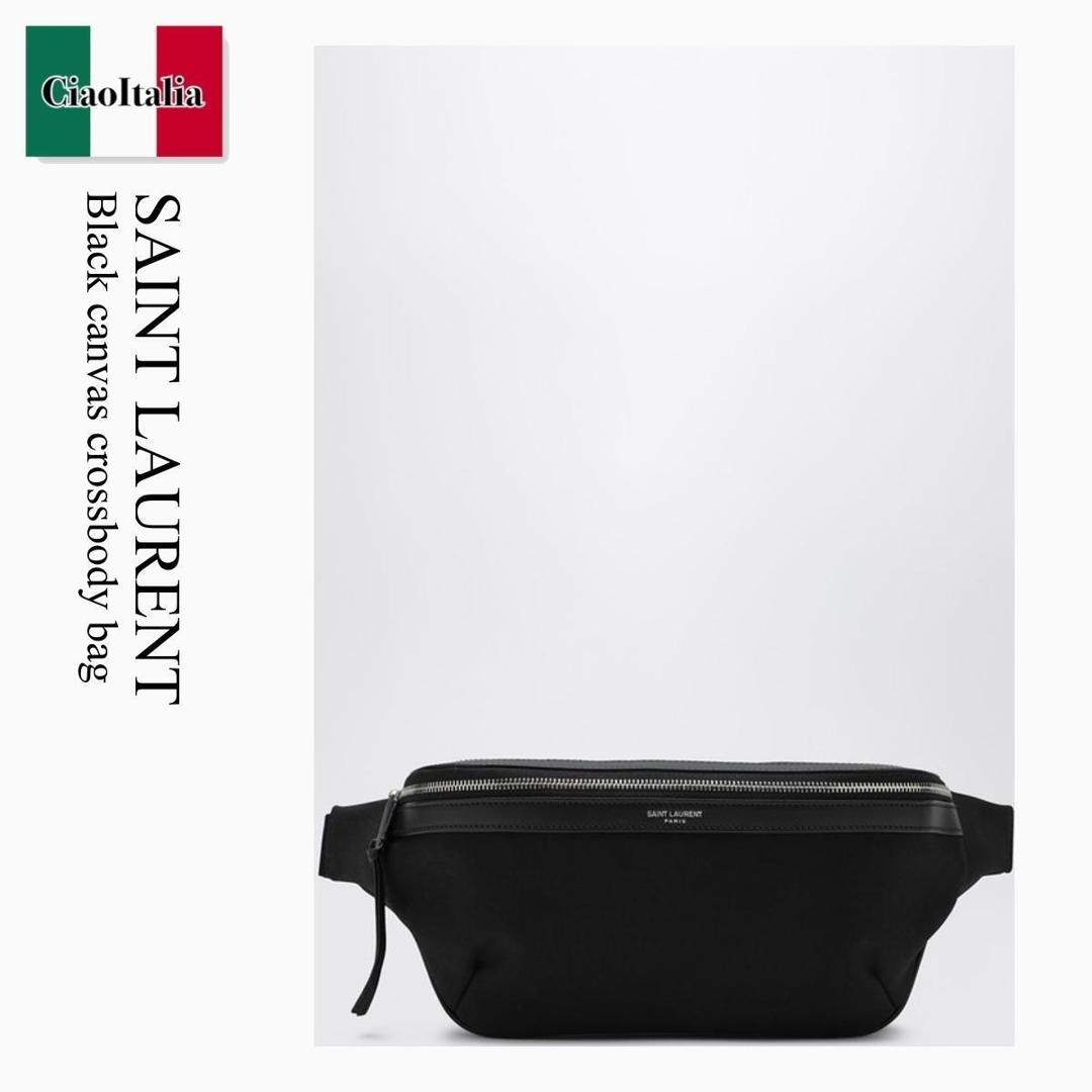 【数量限定・在庫限り・早い者勝ち！】 サンローラン / かばん / カバン / Saint Laurent Black Canvas Crossbody Bag / 557831 FAE94 / 557831 FAE94 1000 / 557831FAE941000 / ショルダーバッグ｜Ciao Italia