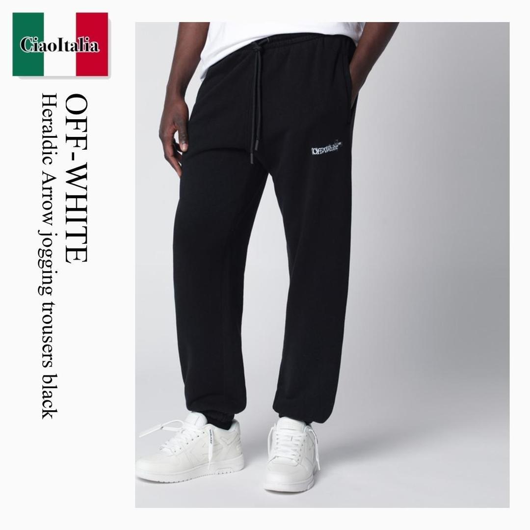 【数量限定・在庫限り・早い者勝ち！】 オフホワイト / Off-White Heraldic Arrow Jogging Trousers Black / OMCH057S26FLE003 / OMCH057S26FLE003 0001 / OMCH057S26FLE0030001 / トラックパンツ・ジャージ