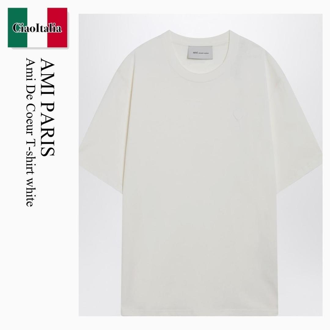 【数量限定・在庫限り・早い者勝ち！】 アミアレクサンドルマテュッシ / Ami Paris Ami De Coeur T-Shirt White / UTS357726 / UTS357726 136 / UTS357726136 / Tシャツ・カットソー