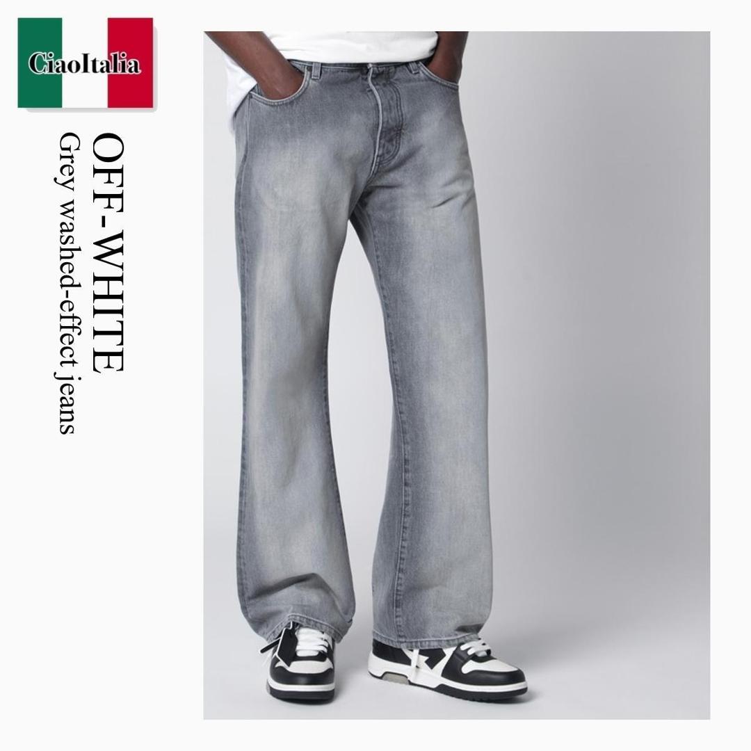 【数量限定・在庫限り・早い者勝ち!】 オフホワイト / Off-White Grey Washed-Effect Jeans / OMYA18JS26DEN003 / OMYA18JS26DEN003 0020 / OMYA18JS26DEN0030020 / デニム・ジーパン|Ciao Italia