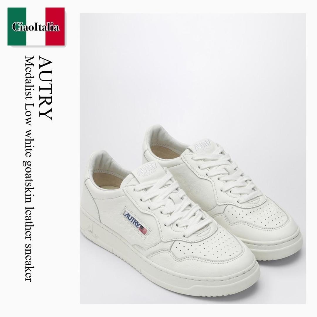 【寸法押さえる・店卸し資産境界線・早め者制覇！】 オートリー / Autry Medalist Low White Goatskin Leather Sneaker / AULWSG10 / AULWSG10 SG10 / AULWSG10SG10 / スニーカー