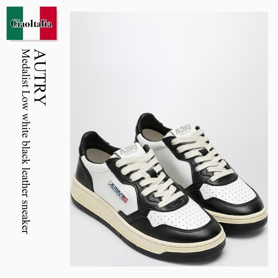 【寸法押さえる・店卸し資産境界線・早め者制覇！】 オートリー / Autry Medalist Low White Black Leather Sneaker / AULWWB01 / AULWWB01 WB01 / AULWWB01WB01 / スニーカー