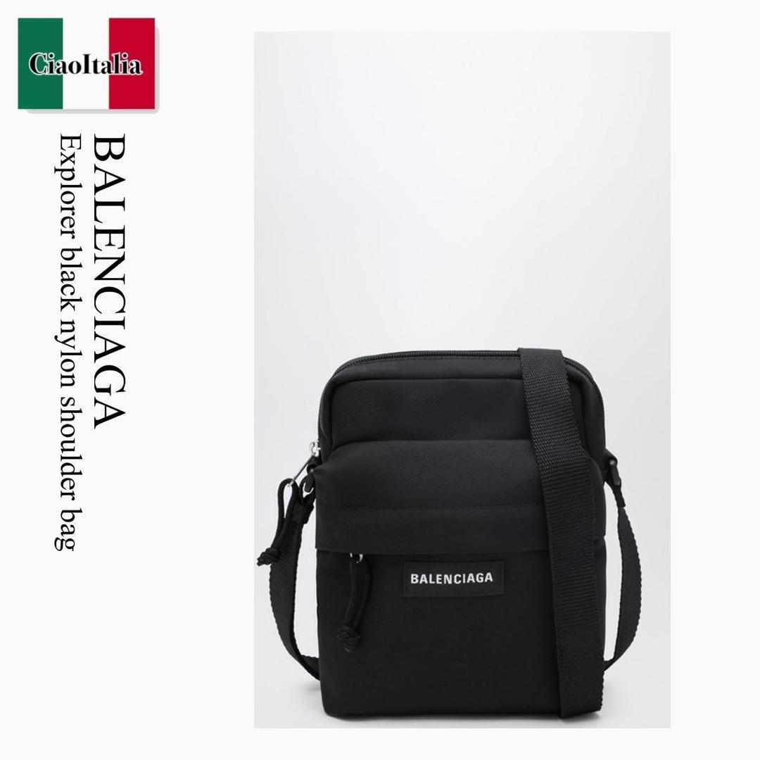 【分量制限事項・店卸し資産区分け・早め者白星！】 バレンシアガ / かばん / 鞄 / Balenciaga Explorer Black Nylon Shoulder Bag / 845593 2AB9Q / 845593 2AB9Q 1000 / 8455932AB9Q1000 / ショルダーバッグ