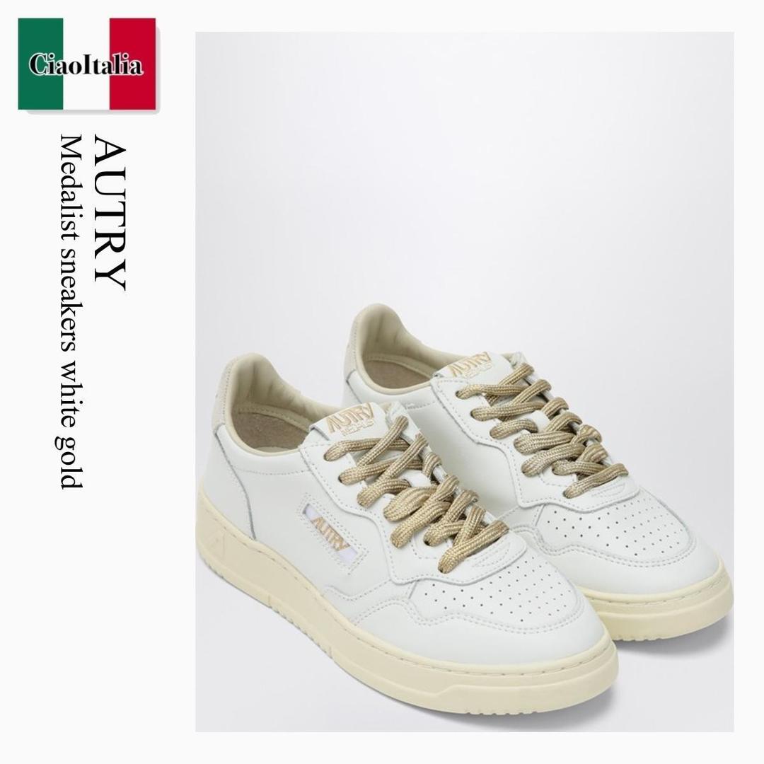 【寸法押さえる・店卸し資産境界線・早め者制覇！】 オートリー / Autry Medalist Sneakers White Gold / AULWSW01 / AULWSW01 SW01 / AULWSW01SW01 / スニーカー