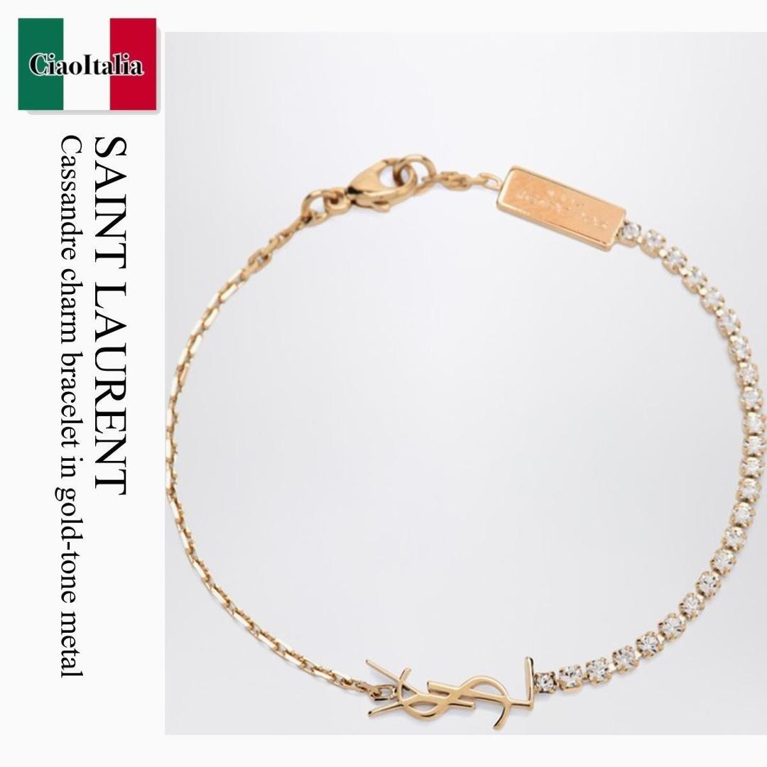 【数量限定・在庫限り・早い者勝ち！】 サンローラン / Saint Laurent Cassandre Charm Bracelet In Gold-Tone Metal / 712345 Y1526 / 712345 Y1526 8066 / 712345Y15268066 / ブレスレット