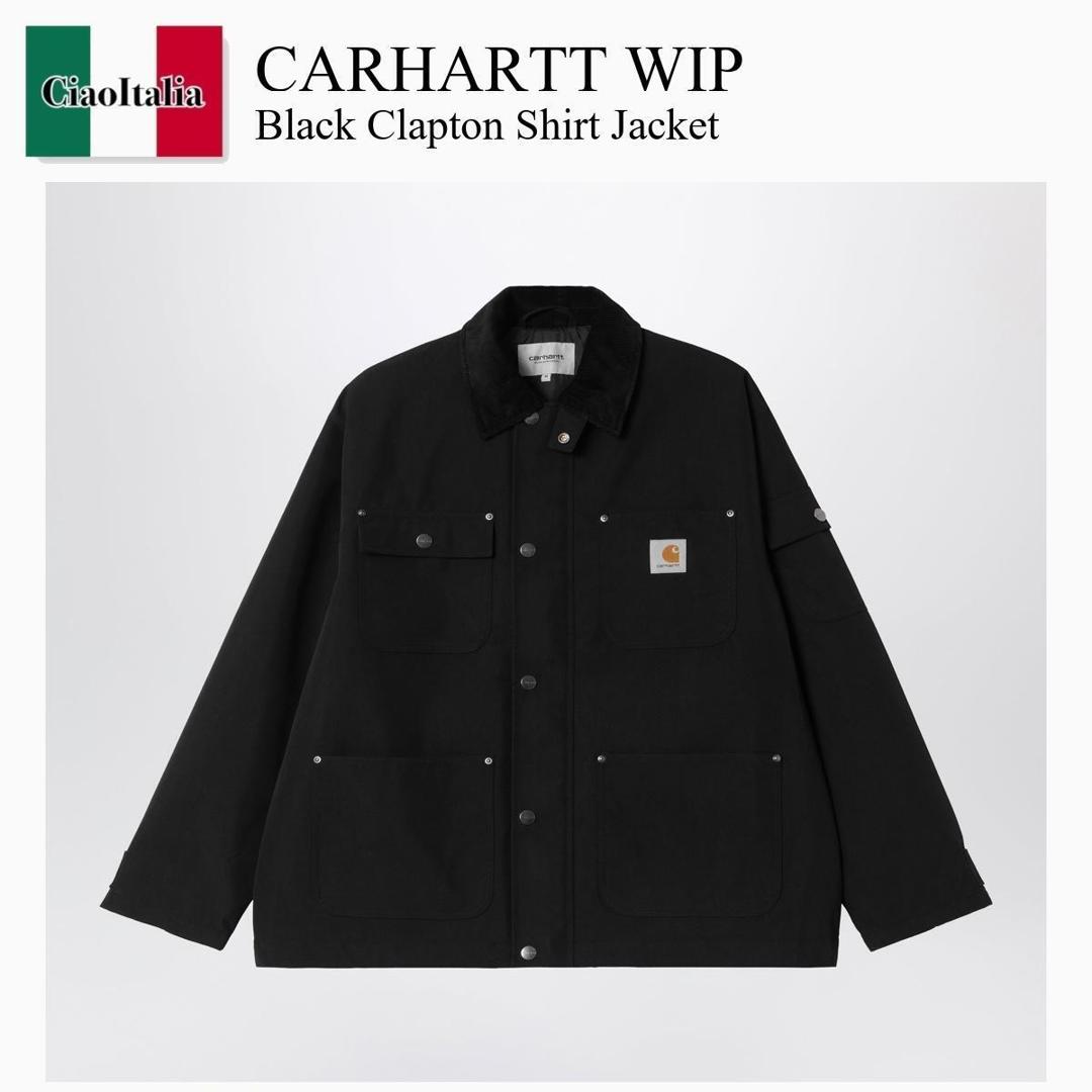 【量目制限事項・店卸し資産区分線・早め者戦勝！】 鉄道車両ハート形 / Carhartt Wip Black Clapton Shirt Jacket / I036944 / I036944 00EXX / I03694400EXX / 上衣 メンズファッション-コート・ジャケット