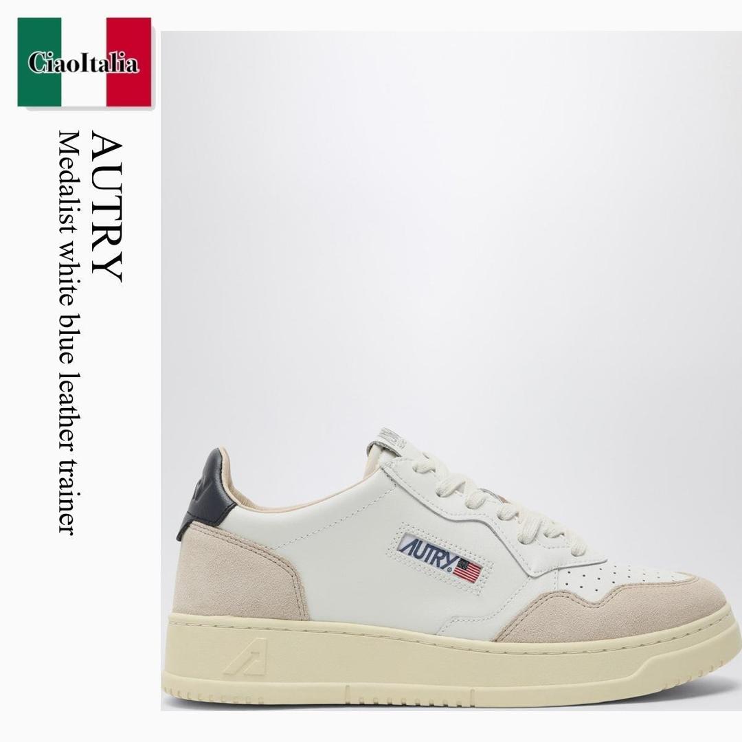 【数量限定・在庫限り・早い者勝ち！】 オートリー / Autry Medalist White Blue Leather Trainer / AULMLS28 / AULMLS28 LS28 / AULMLS28LS28 / スニーカー