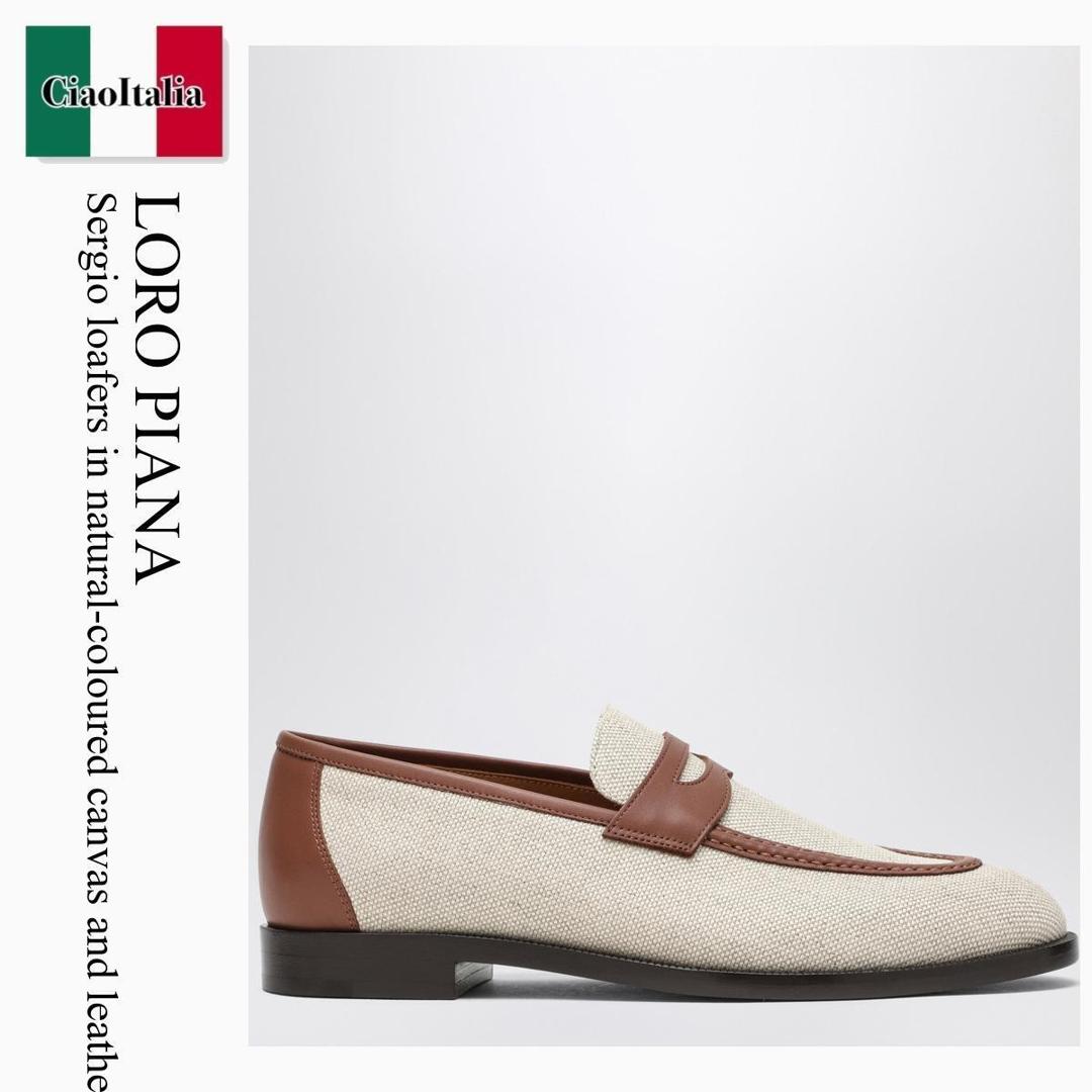 【物量制限事項・店卸し資産極限点・早め者制覇！】 ロロ・ピアーナ / Loro Piana Sergio Loafers / FAQ4009 / FAQ4009 B4金 / FAQ4009B4金 / 置き目毛皮・オックスフォード