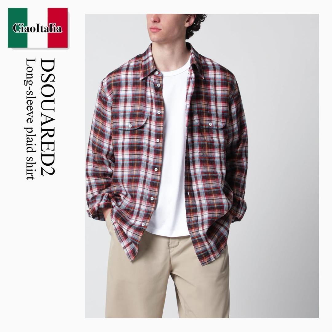 【分量制限事項・店卸し資産区分け・早め者白星！】 ディースクエアード / Dsquared2 Long-Sleeve Plaid Shirt / S74DM1006 D35423 / S74DM1006 D35423 002F / S74DM1006D35423002F / プルオーバー