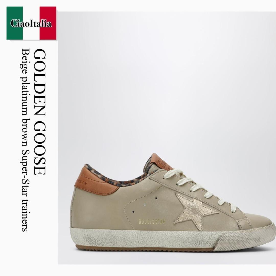 【数量限定・在庫限り・早い者勝ち!】 ゴールデングース / Golden Goose Beige Platinum Brown Super-Star Trainers / GWF01003 F008121 / GWF01003 F008121 15871 / GWF01003F00812115871 / スニーカー|Ciao Italia