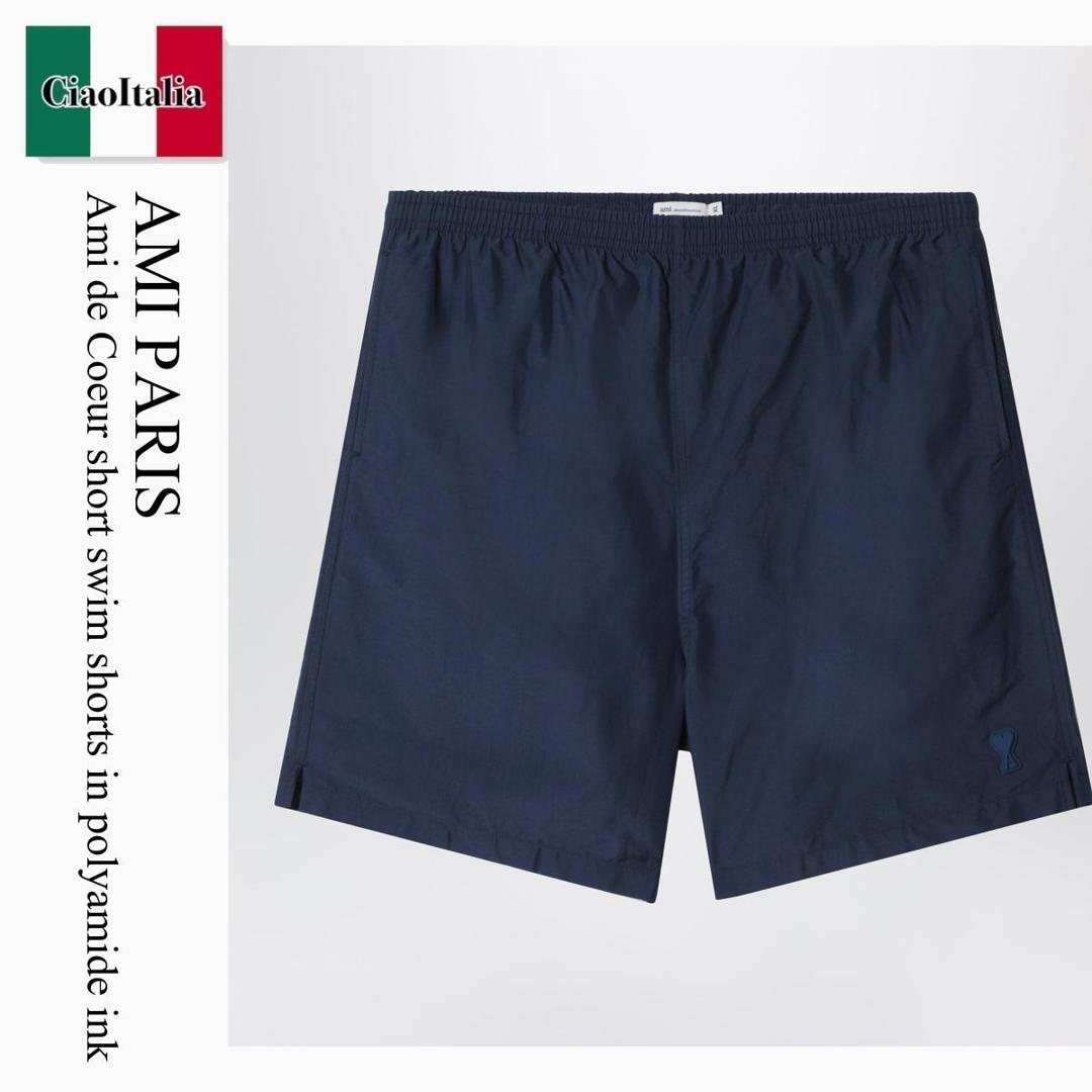 【数量限定・在庫限り・早い者勝ち!】 アミアレクサンドルマテュッシ / Ami Paris Ami De Coeur Short Swim Shorts In Polyamide Ink / HBW318PA0027 / HBW318PA0027 A021 / HBW318PA0027A021 / 水着