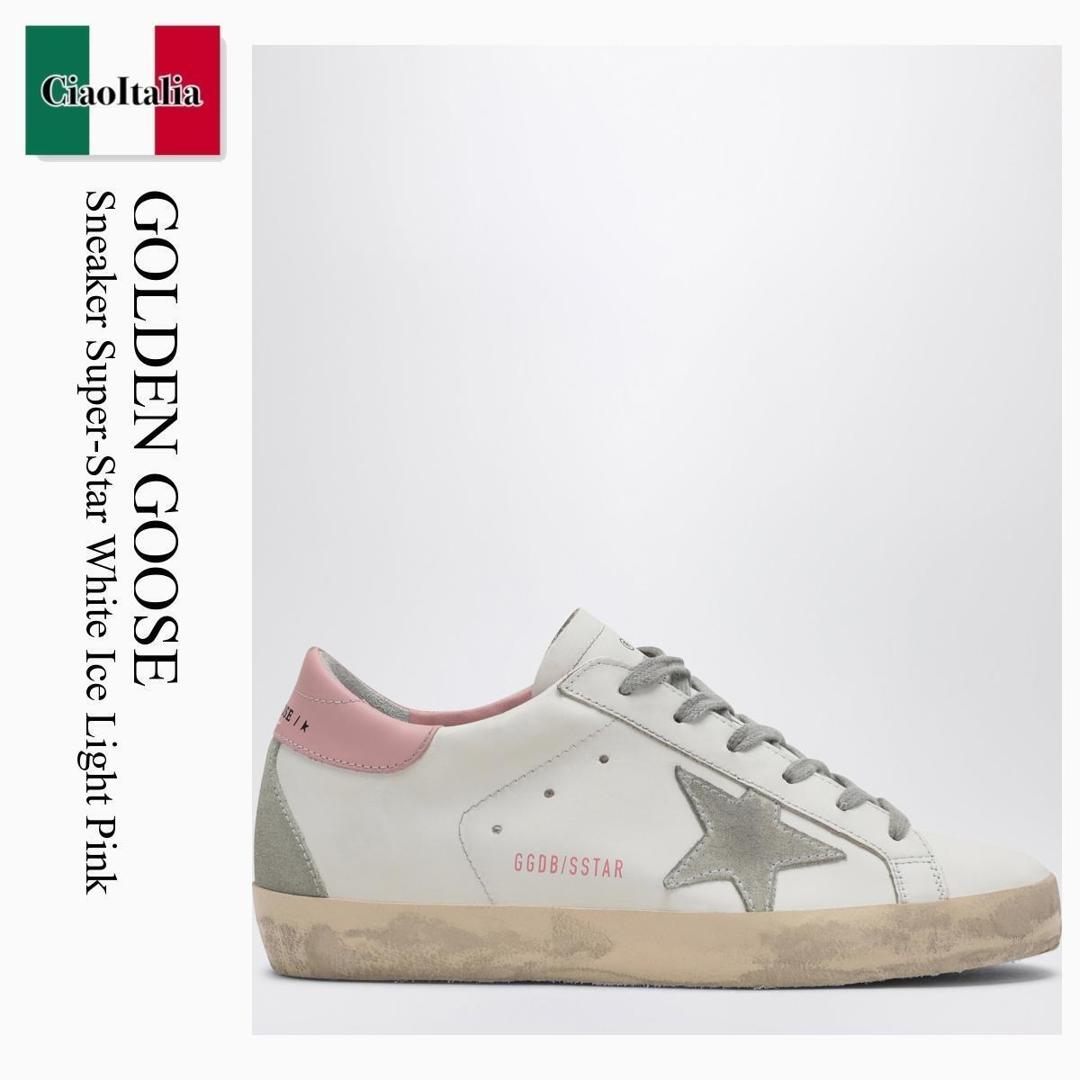 【量目押さえる・店卸し資産極限点・早め者制勝！】 ゴールデングース / Golden Goose Sneaker Super-Star White Ice Light Pink / GWF00102 F002569 / GWF00102 F002569 10914 / GWF00102F00256910914 / スニーカー