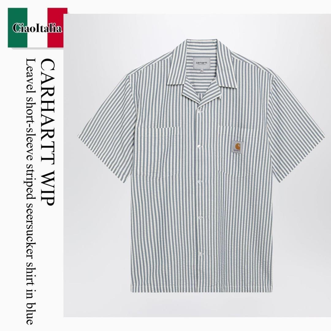 【数量限定・在庫限り・早い者勝ち！】 カーハート / Carhartt Wip Leavel Short-Sleeve Striped Seersucker Shirt / I036203 / I036203 3K5XX / I0362033K5XX / シャツ