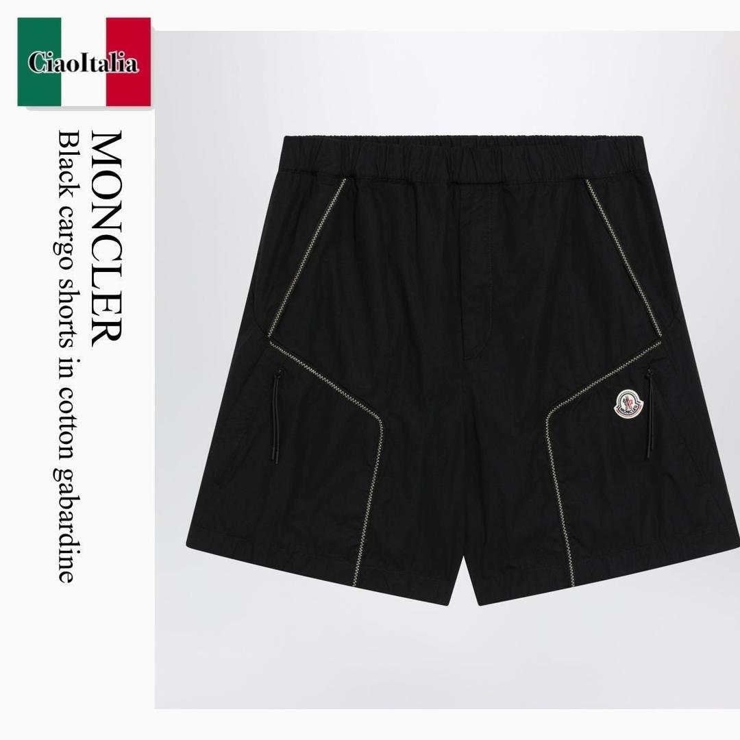 【数量限定・在庫限り・早い者勝ち！】 モンクレール / Moncler Black Cargo Shorts In Cotton Gabardine / 2B000 999 / 2B000 16597LQ 999 / 2B00016597LQ999 / ハーフ・ショートパンツ