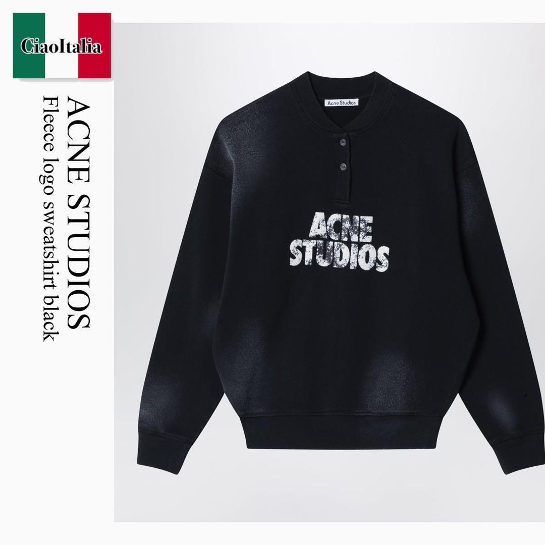 【数量限定・在庫限り・早い者勝ち！】 アクネストゥディオス / Acne Studios Fleece Logo Sweatshirt Black / AI0181 / AI0181 900 / AI0181900 / スウェット・トレーナー