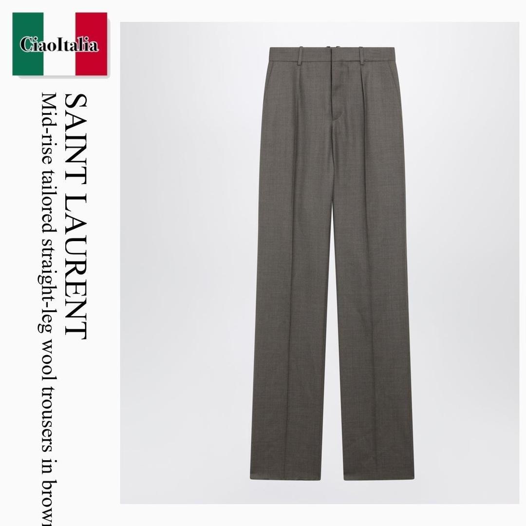 【数量限定・在庫限り・早い者勝ち!】 サンローラン / Saint Laurent Mid-Rise Tailored Straight-Leg Wool Trousers I / 871866 Y2J02 / 871866 Y2J02 1480 / 871866Y2J021480 / パンツ|Ciao Italia