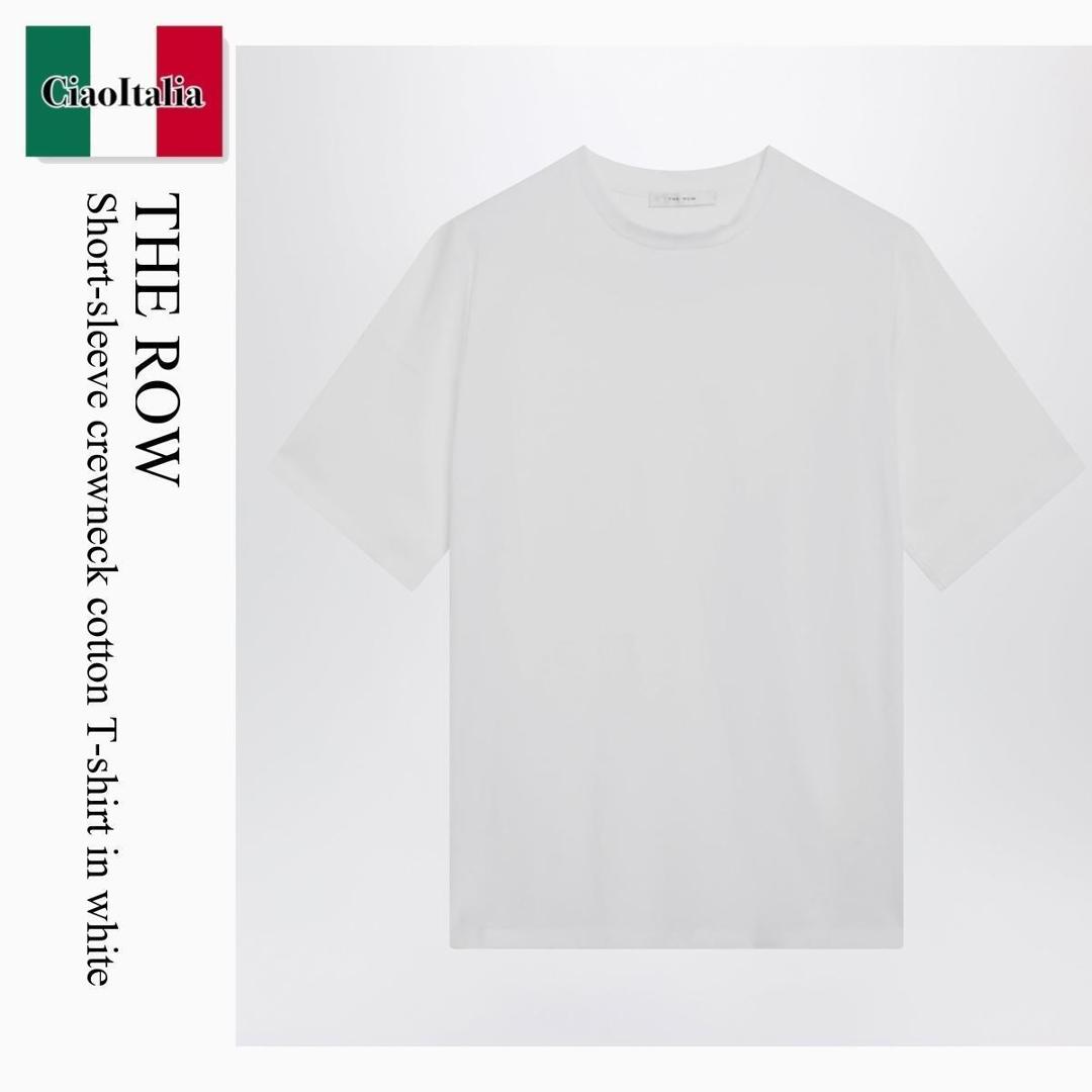 【分量制限事項・店卸し資産区分け・早め者白星！】 ザ・ロウ / The Row Short-Sleeve Crewneck Cotton T-Shirt In White / 5739SK220 / 5739SK220 WHT / 5739SK220WHT / プルオーバー・カットソー