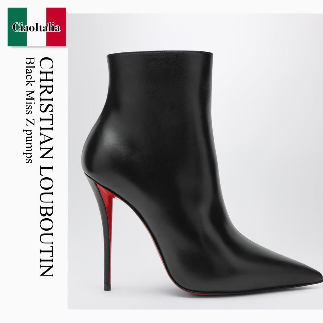 【分量制限事項・店卸し資産区分け・早め者白星！】 クリスチャンルブタン / Christian Louboutin Black Miss Z Pumps / 3250121 / 3250121 BK01 / 3250121BK01 / ショートブーツ・ブーティ