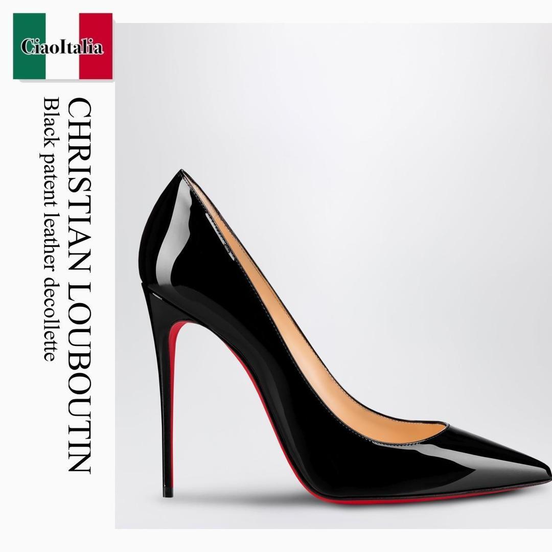【分量制限事項・店卸し資産区分け・早め者白星！】 クリスチャンルブタン / Christian Louboutin Black Patent Leather Decollette / 3191411 / 3191411 BK01 / 3191411BK01 / パンプス