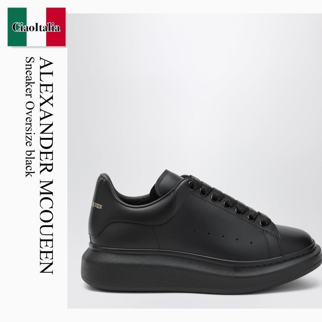 【寸法押さえる・店卸し資産境界線・早め者制覇！】 アレキサンダー・マックイーン / Alexander Mcqueen Sneaker Oversize Black / 553680 WWAAN / 553680 WWAAN 1002 / 553680WWAAN1002 / スニーカー