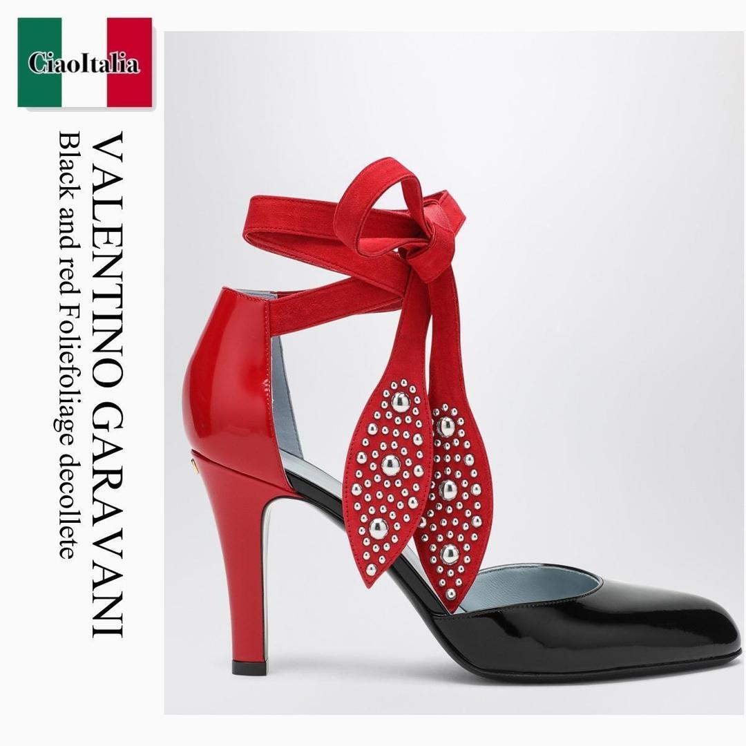 【量目押さえる・店卸し資産極限点・早め者制勝！】 バレンチノ / Valentino Garavani Black And Red Foliefoliage Decollete / 6W0S0LT5UTM / 6W0S0LT5UTM JT0 / 6W0S0LT5UTMJT0 / パンプス