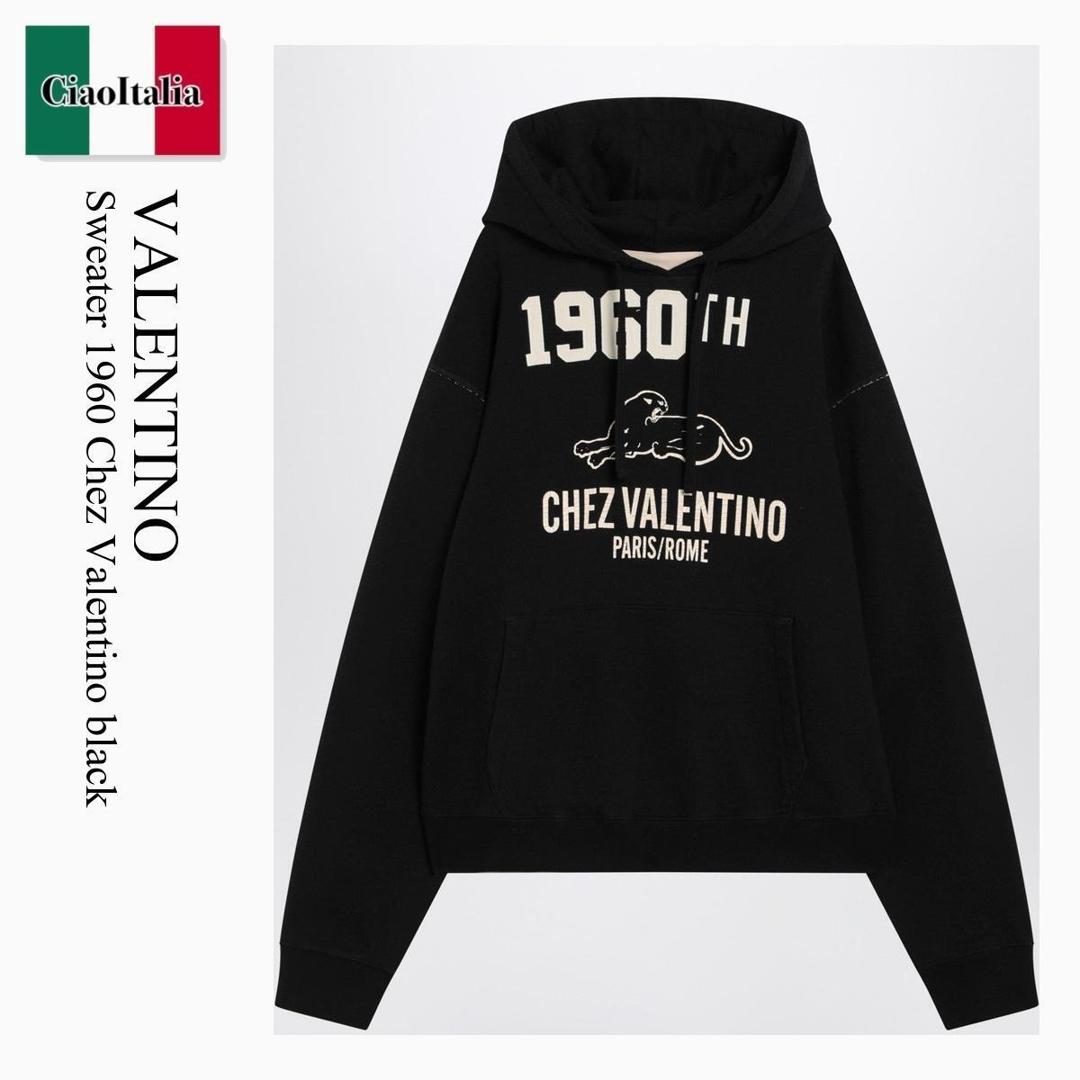 【数量限定・在庫限り・早い者勝ち！】 バレンチノ / Valentino Sweater 1960 Chez Valentino Black / 7V3MF29MB1M / 7V3MF29MB1M 9RA / 7V3MF29MB1M9RA / パーカー・フーディ｜Ciao Italia