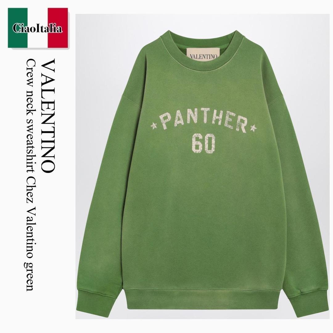 【寸法押さえる・店卸し資産境界線・早め者制覇！】 バレンチノ / Valentino Crew Neck Sweatshirt Chez Valentino Green / 7V3MF29NAYH / 7V3MF29NAYH 9LR / 7V3MF29NAYH9LR / スウェット・トレーナー