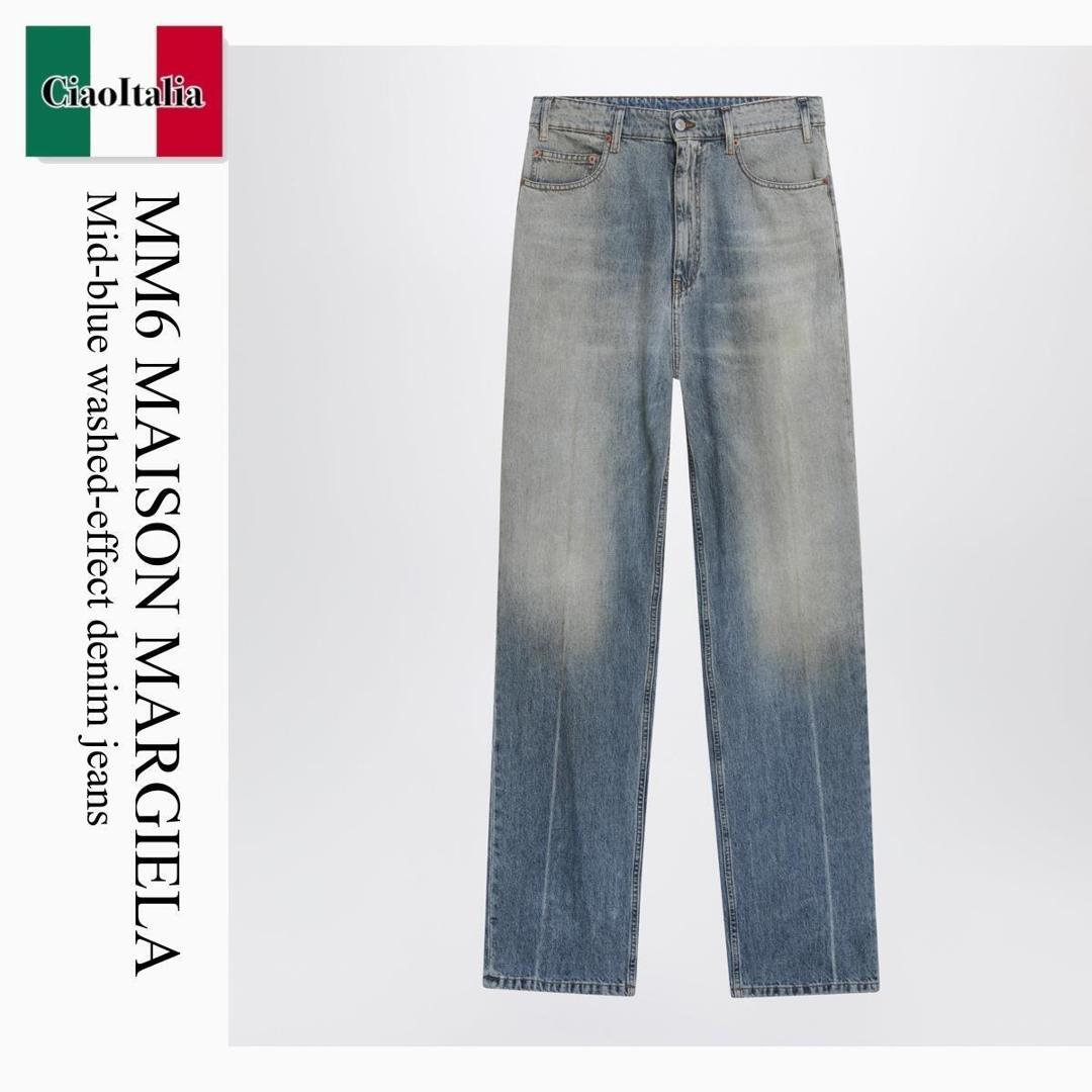 【量目押さえる・店卸し資産極限点・早め者制勝！】 MM6 / Mm6 Maison Margiela Mid-Blue Washed-Effect Denim Jeans / SH2天使の都市0053M30055 / SH2天使の都市0053M30055 964 / SH2天使の都市0053M30055964 / ジーンズ・ジーパン