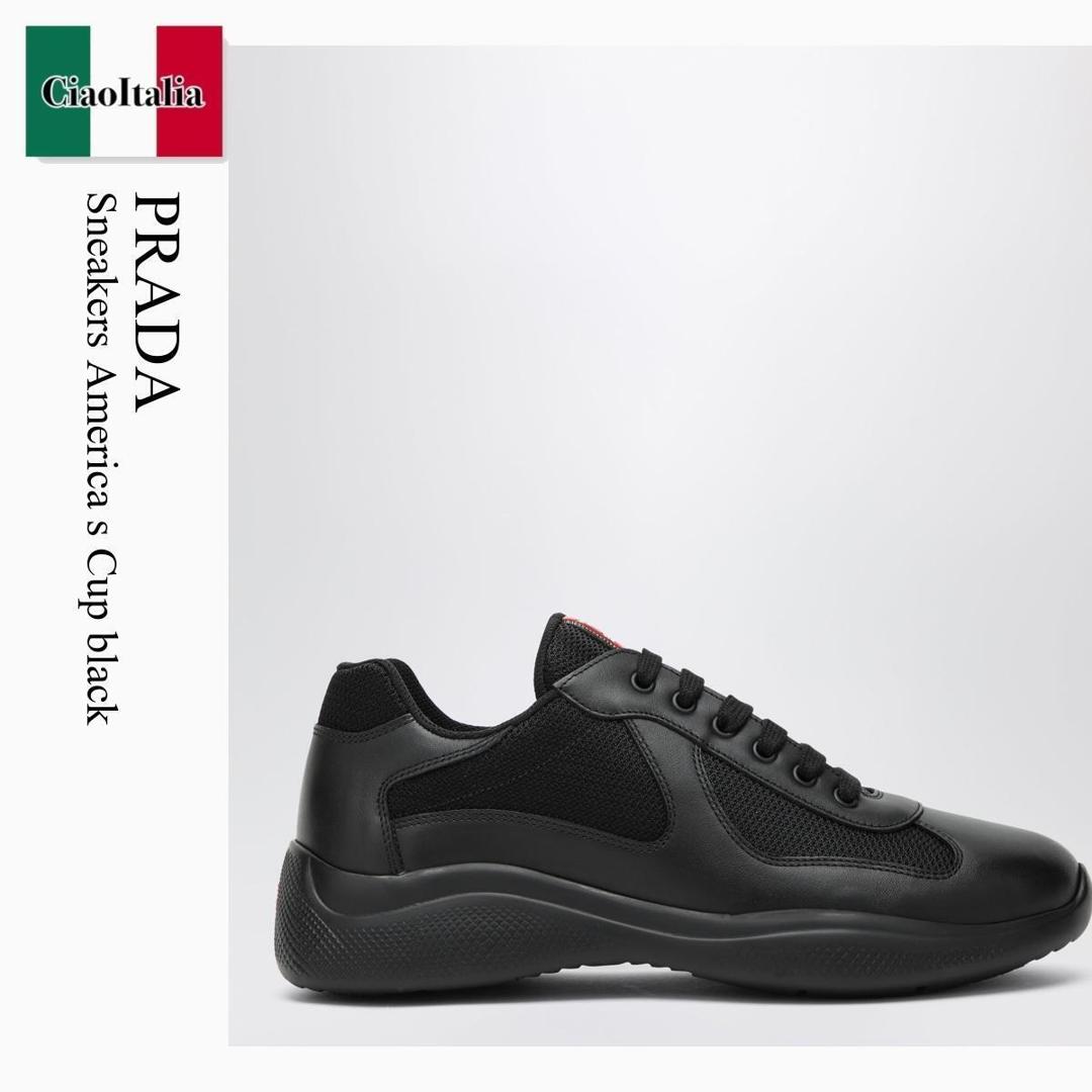 【数量限定・在庫限り・早い者勝ち！】 プラダ / Prada Sneakers America S Cup Black / 4E3400 F0002 / 4E3400 G0006GW F0002 / 4E3400G0006GWF0002 / スニーカー｜Ciao Italia