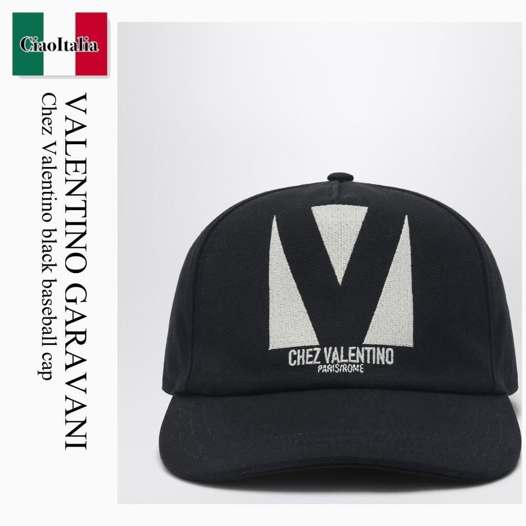 【寸法押さえる・店卸し資産境界線・早め者戦勝！】 バレンチノ / Valentino Garavani Chez Valentino Black Baseball Cap / 6Y2HDA41WGJ / 6Y2HDA41WGJ 0NA / 6Y2HDA41WGJ0NA / 鳥打ち帽