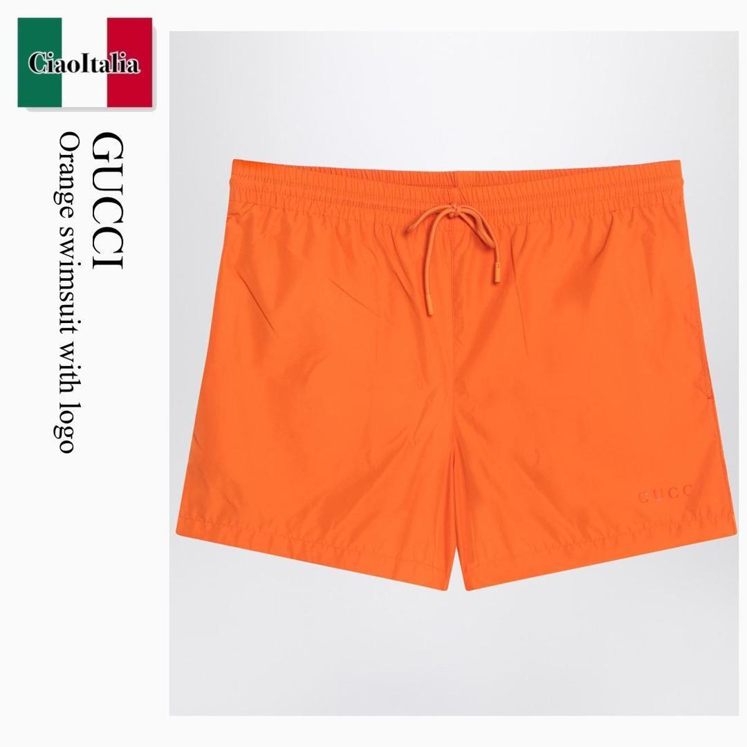 【数量限定・在庫限り・早い者勝ち！】 グッチ / Gucci Orange Swimsuit With Logo / 787899 XHAG2 / 787899 XHAG2 7573 / 787899XHAG27573 / 水着｜Ciao Italia
