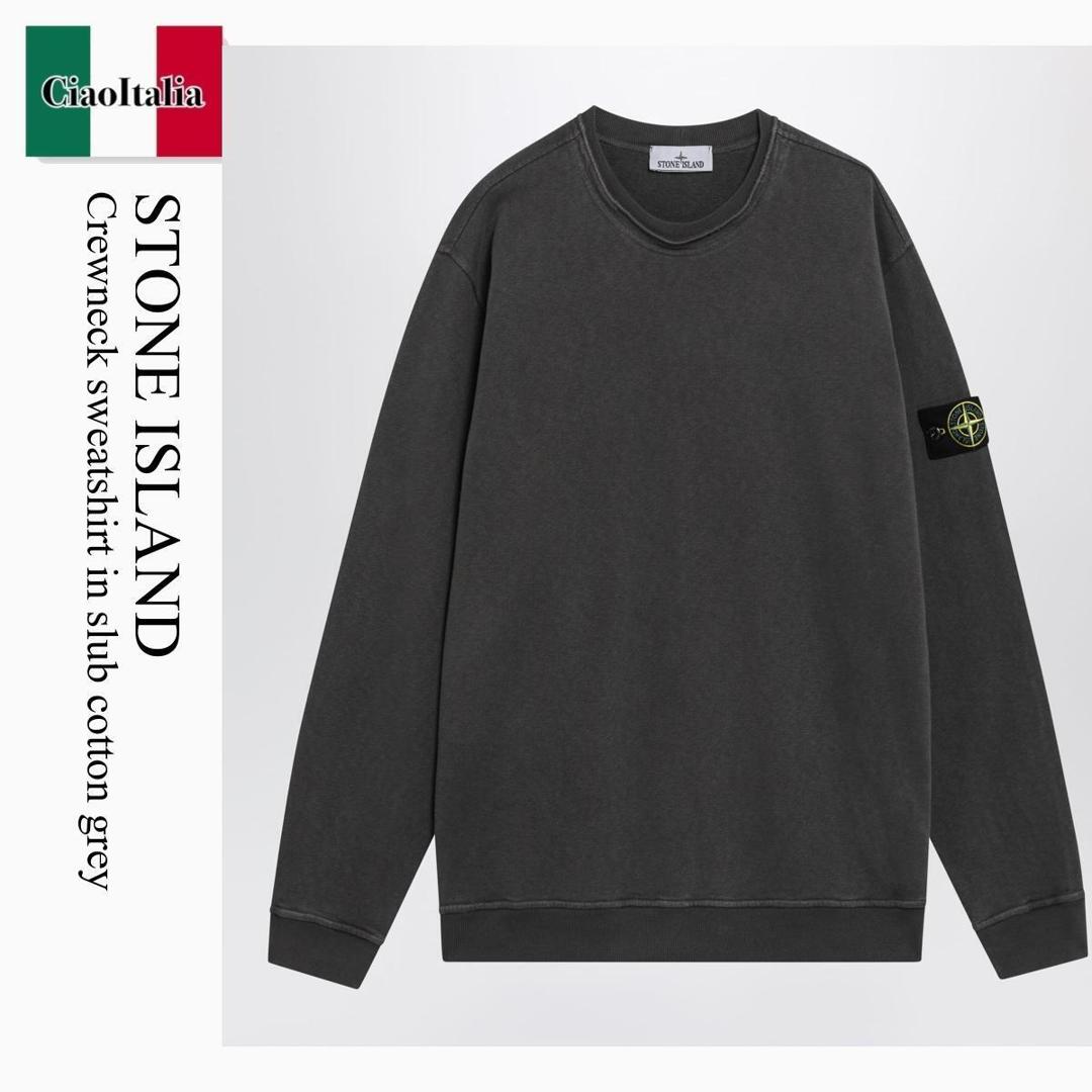 【分量制限事項・店卸し資産区分け・早め者白星！】 ストーンアイランド / Stone Island Crewneck Sweatshirt In Slub Cotton Grey / S156100034S0060 / S156100034S0060 0165 / S156100034S00600165 / スウェット・トレーナー