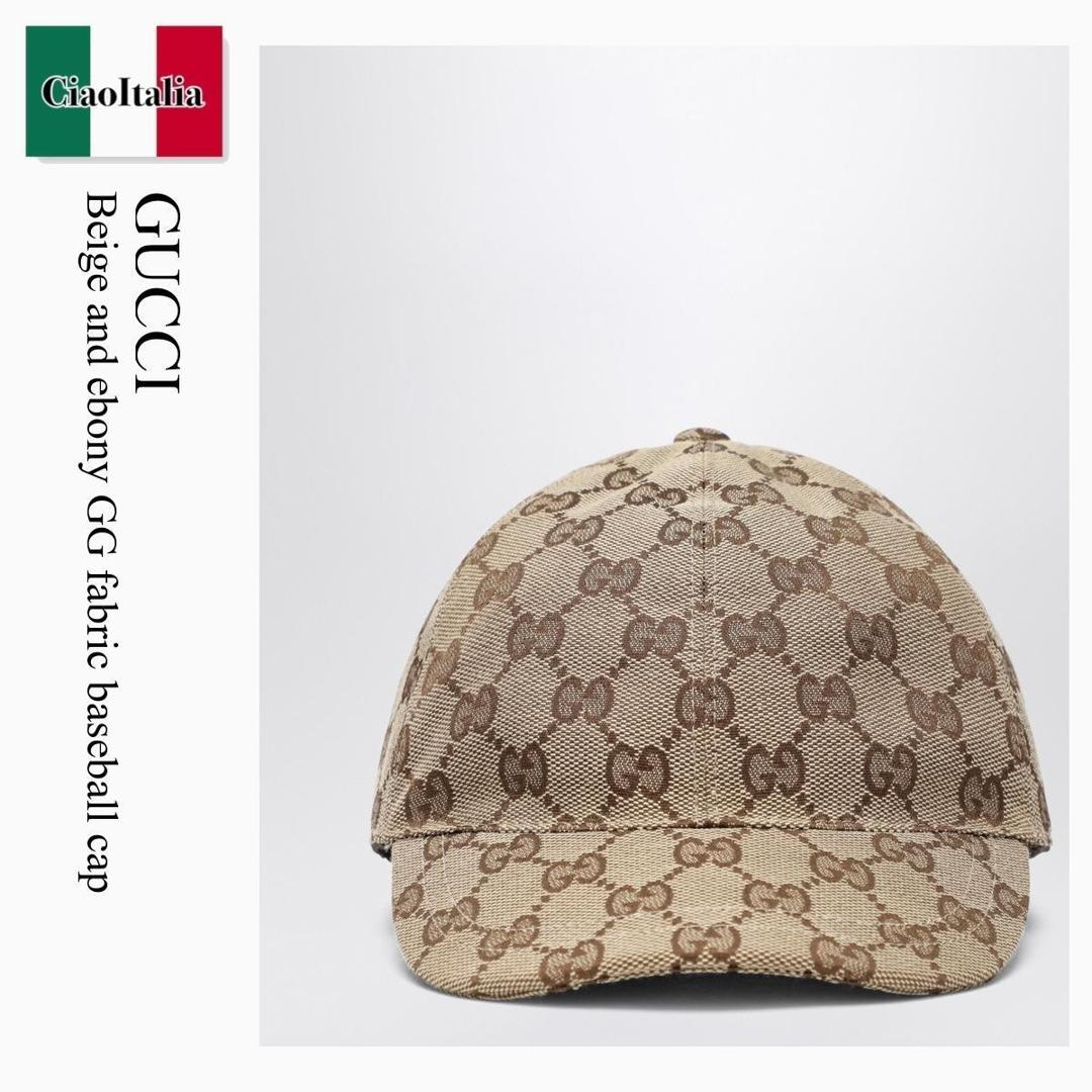 【寸法押さえる・店卸し資産境界線・早め者制覇！】 グッチ / Gucci Beige And Ebony Gg Fabric Baseball Cap / 481774 3HC65 / 481774 3HC65 2140 / 4817743HC652140 / 旗がしら