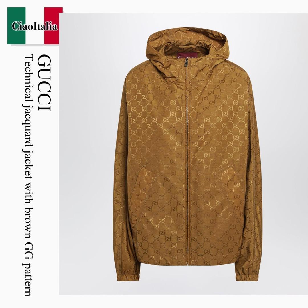 【量目押さえる・店卸し資産極限点・早め者制勝！】 グッチ / Gucci Technical Jacquard Jacket With Brown Gg Pattern / 852299 ZAUC0 / 852299 ZAUC0 2709 / 852299ZAUC02709 / 上衣