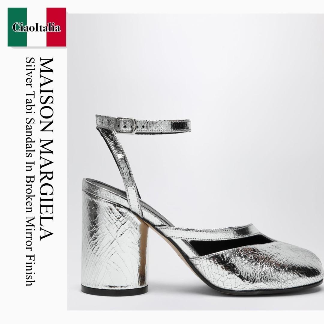 【寸法押さえる・店卸し資産境界線・早め者制覇！】 住み家 マルジェラ / Maison Margiela Silver Tabi Sandals In Broken Mirror Finish / S58WP0280P5016 / S58WP0280P5016 T9002 / S58WP0280P5016T9002 / サンダル・ミュール