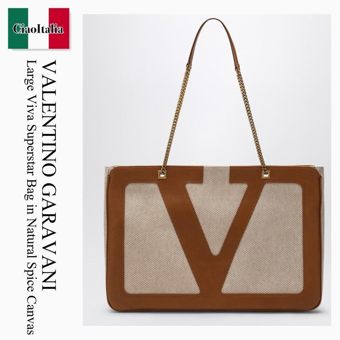 【数量限定・在庫限り・早い者勝ち！】 バレンチノ / かばん / カバン / Valentino Garavani Large Viva Superstar Bag In Natural Spice / 6W0B0R12GLR / 6W0B0R12GLR 9QR / 6W0B0R12GLR9QR / トートバッグ