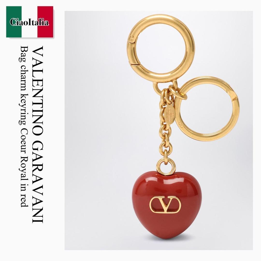 【寸法押さえる・店卸し資産境界線・早め者制覇！】 バレンチノ / Valentino Garavani Bag Charm Keyring Coeur Royal In Red / 7W2P0金2MJP / 7W2P0金2MJP 03Y / 7W2P0金2MJP03Y / キーホルダー・手当たり輪っか