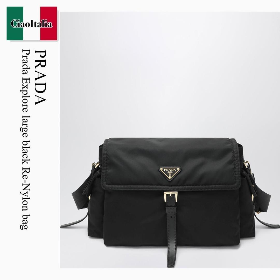 【分量制限事項・店卸し資産区分け・早め者白星！】 プラダ / かばん / 鞄 / Prada Prada Explore Large Black Re-Nylon Bag / 1BD391 F0002 / 1BD391 NOORDLN F0002 / 1BD391NOORDLNF0002 / ショルダーバッグ・ポシェット