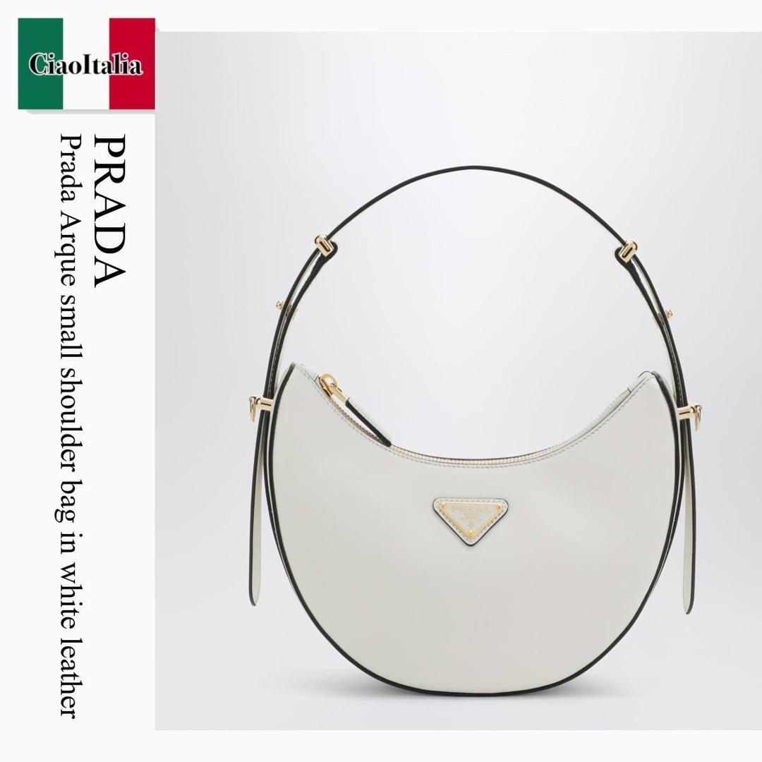 【分量制限事項・店卸し資産区分け・早め者白星！】 プラダ / かばん / 鞄 / Prada Prada Arque Small Shoulder Bag In White Leather / 1BC194 F0PG7 / 1BC194 TOMASK F0PG7 / 1BC194TOMASKF0PG7 / ショルダーバッグ・ポシェット