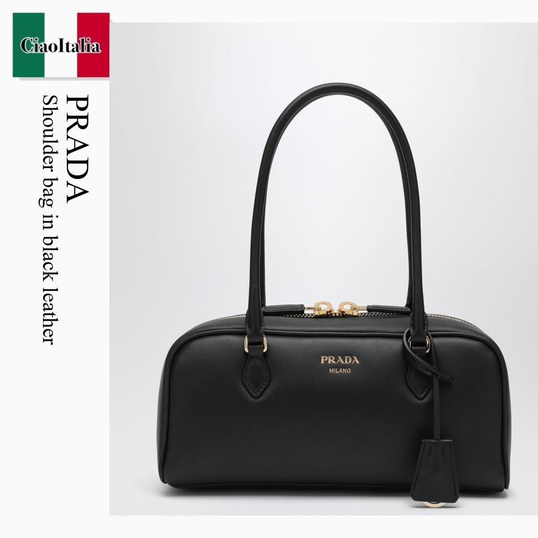 【寸法押さえる・店卸し資産境界線・早め者制覇！】 プラダ / かばん / 袋 / Prada Shoulder Bag In Black Leather / 1BB170 F0002 / 1BB170 OOO2CYS F0002 / 1BB170OOO2CYSF0002 / ショルダーバッグ・ポシェット